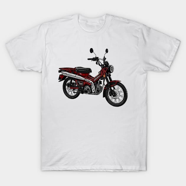 Trail 125 Motorcycle Art T-Shirt by TripleTreeAdv